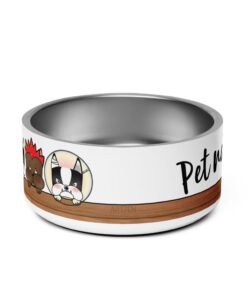 custom pet bowl side