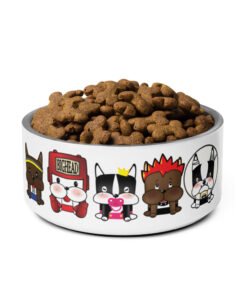 Frenchie Collection Stainless Steel Pet Bowl