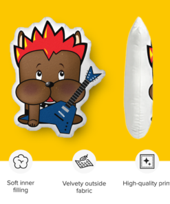 Alternative view of Riff Toff Shaped Pillow - Soft and Colorful Cushion for Snuggling