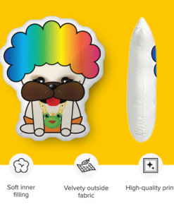 Alternative view of Snax Don Shaped Pillow - Soft and Colorful Cushion for Snuggling