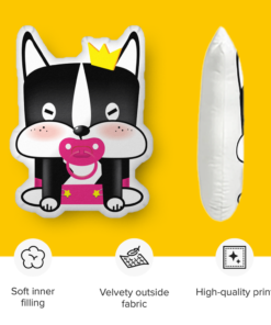 Alternative view of Princess Bean Shaped Pillow - Soft and Colorful Cushion for Snuggling