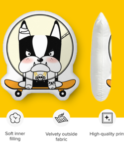 Alternative view of Monster Spike Shaped Pillow - Soft and Colorful Cushion for Snuggling