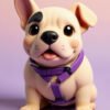 3D cartoon pet portrait of a French Bulldog in Pixar-style digital art
