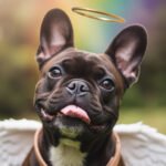 Custom Pet Memorial Portrait – Angel Wings & Rainbow Park