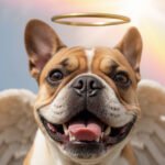 Custom Pet Memorial Portrait – Angel Wings & Rainbow Sky