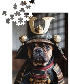 Custom photo jigsaw puzzle with glossy finish and white tin box, available in four sizes