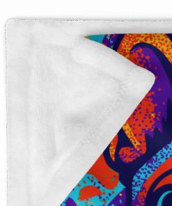 custom silk touch throw blanket with Frenchie Pop Art