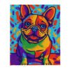 custom silk touch throw blanket with Frenchie Pop Art